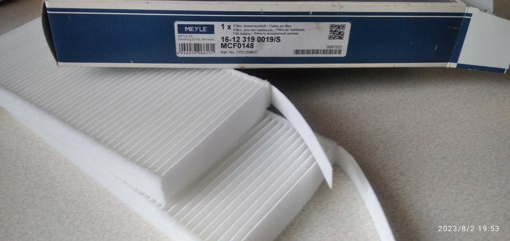 Фільтр салону для автомобілів РЕНО КЕНГУ від 2008р