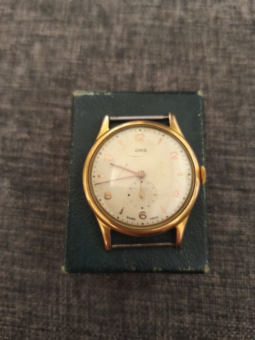 Szwajcarski zegarek vintage ORIS z pudełkiem – SPRAWNY!