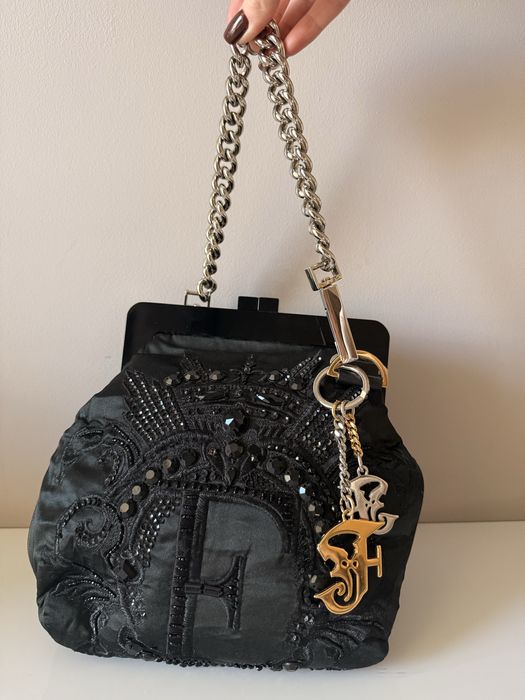 Сумка Gianfranco Ferré вінтаж Y2K з камінням, вечірня