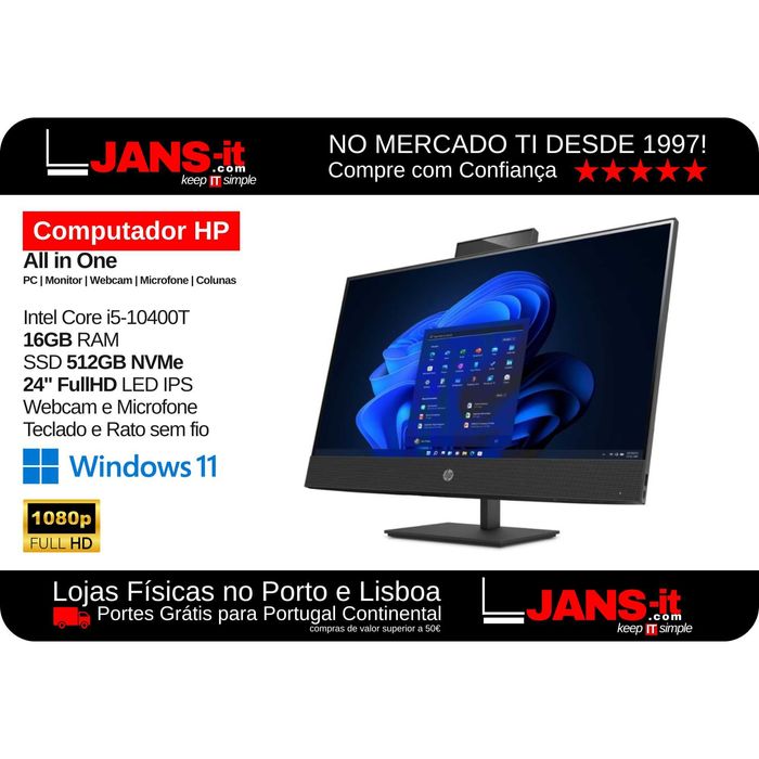 HP ProOne 440 G6 All-in-One | i5-10400T | 16GB | SSD 512GB | 24″ FHD64739778883330122