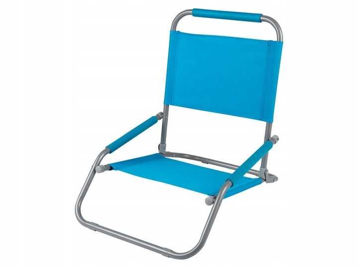 CRIVIT Krzesło plażowe niebieskie ok. 59 x 45 x 52,5 cm składane lekki