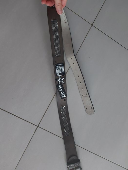 Pasek 90cm do spodni jeansy stan super skóra