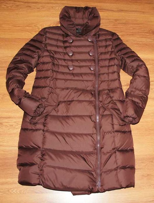 Ciepła kurtka puchowa pierze płaszcz S M 36-38 damska