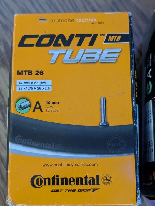Zestaw 2x Dętka Continental Conti Tube MTB 26 26x1.75 - 2.5 A40 Schrader