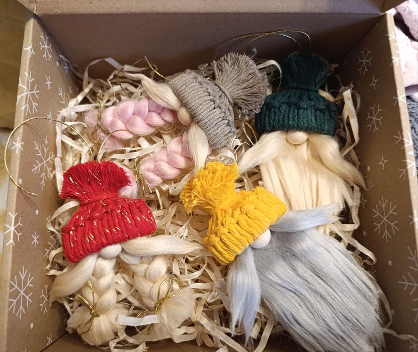 Zestaw zabawek choinkowych skrzaty renifery ozdoby świąteczne aniołek