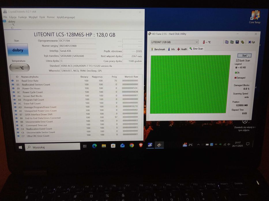 Laptop ultrabook Dell i5 SSD 8GB bateria 3h zasilacz Dell Win