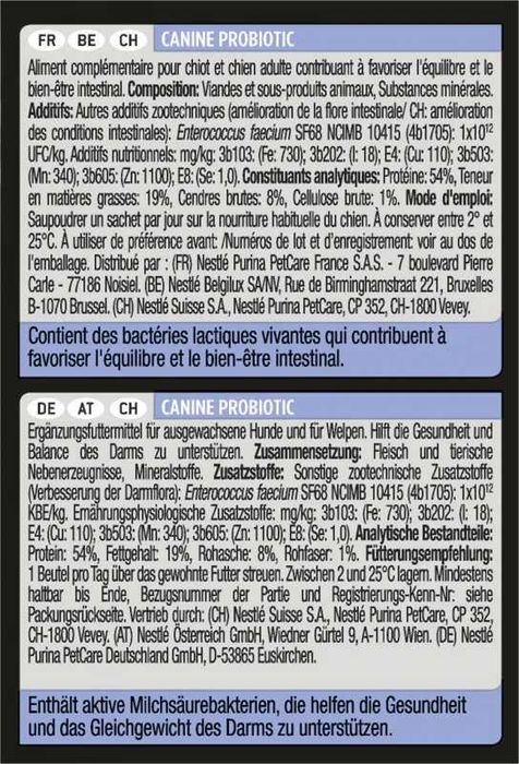 Purina Proplan Fortiflora cão 30 saquetas para cães - probiótico -NOVO