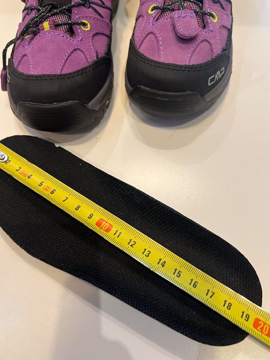 Trekkingi skórzane CMP niskie goratex roz 30/19,5 cm fioletowe