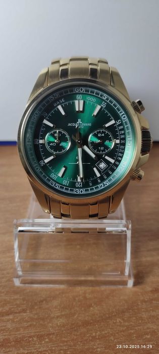 Zegarek męski Jacques Lemans 1-2117P złoty na gwarancji stan igła