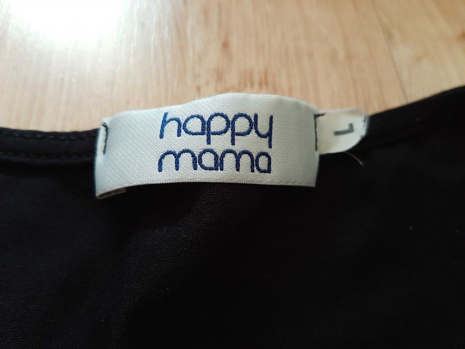 Czarna sukienka ciążowa i do karmienia Happy Mama rozm. L
