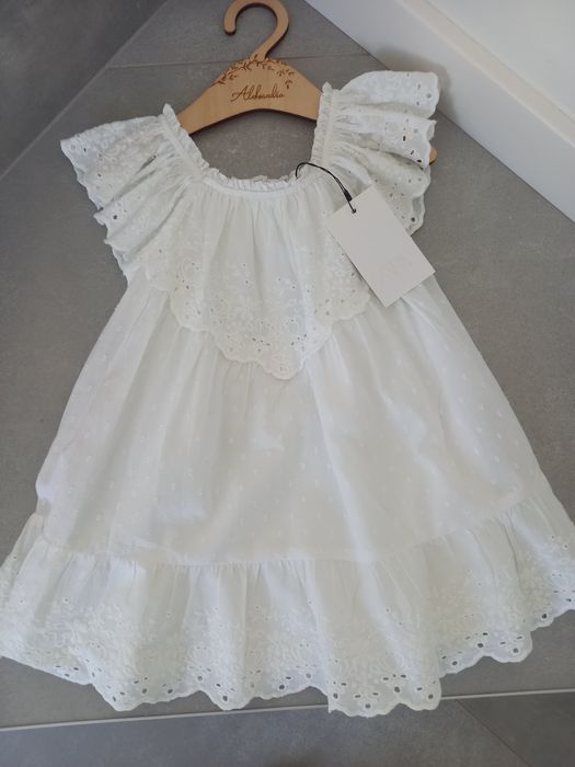 Sukienka zara azurowe wykończenie 104