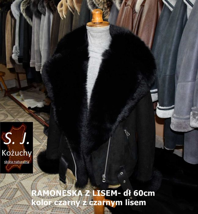 Kożuch naturalny RAMONESKA z lisem - PRODUCENT!!!