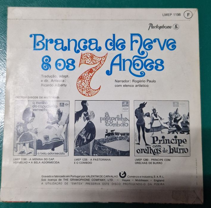 Disco Vinil branca de neve