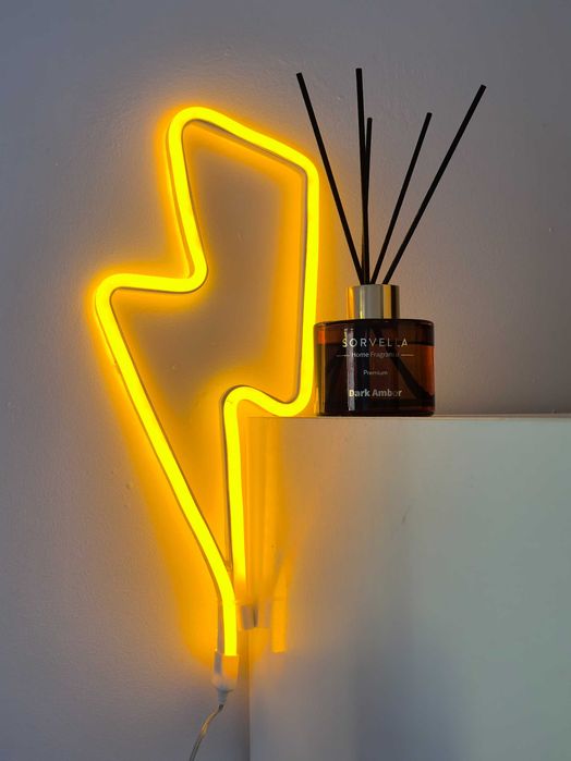 Żółty Neon Led Piorun