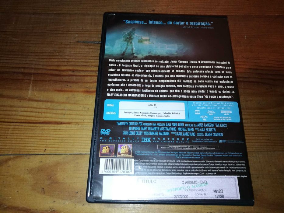 O ABISMO DVD (legendagem em Português)