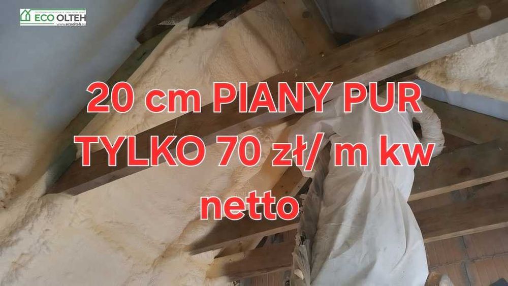 tanie docieplenie stropów, poddaszy pianą PUR