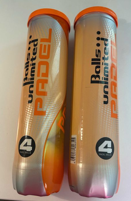 М'ячі для паделу Balls Unlimited Padel, нові, 2 тубуси по 4 м'ячі