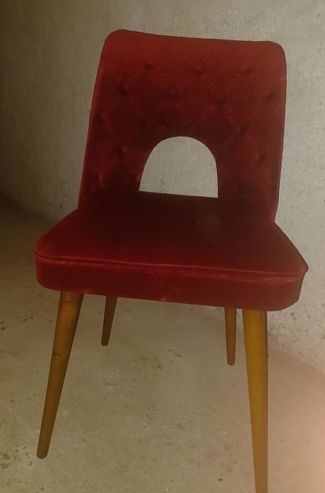 3 krzesla Muszelki PRL / retro loft