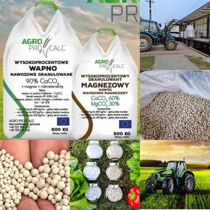 Wapno nawozowe granulowane. Czarna kreda jeziorna.