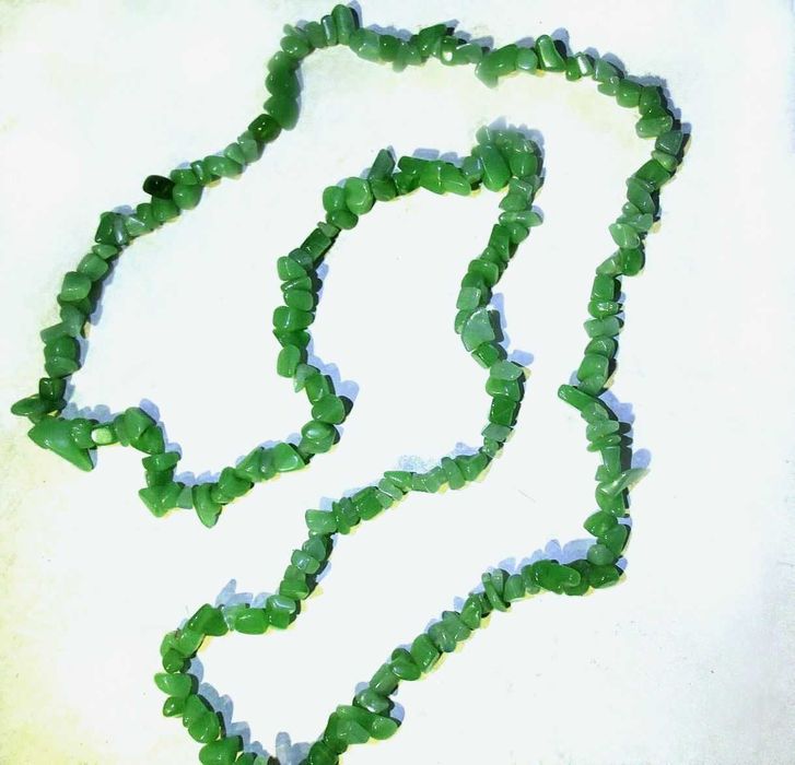 Намисто із  зеленого авантюрину  та  аквамарину