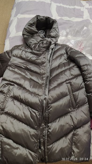 Пальто зимове 56-58 розмір с капюшоном