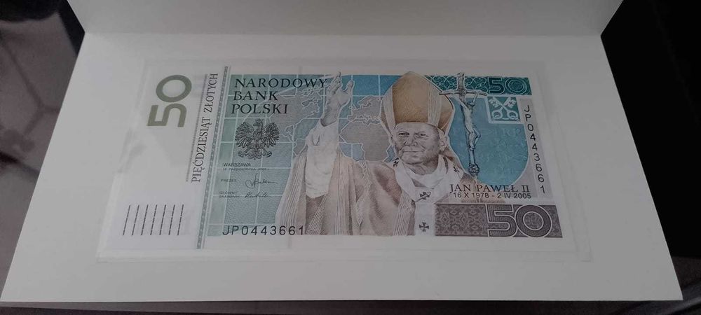 banknot kolekcjonerski 50 zł  Jan Paweł II  2006 rok