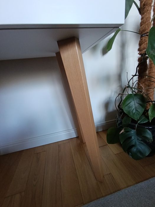 Toaletka/konsola scandi Boho biała drewno
