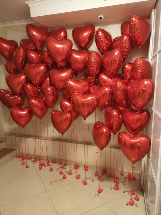 Гєлієві кульки, серця. Святкове оформлення та декор до 14 лютого. Київ