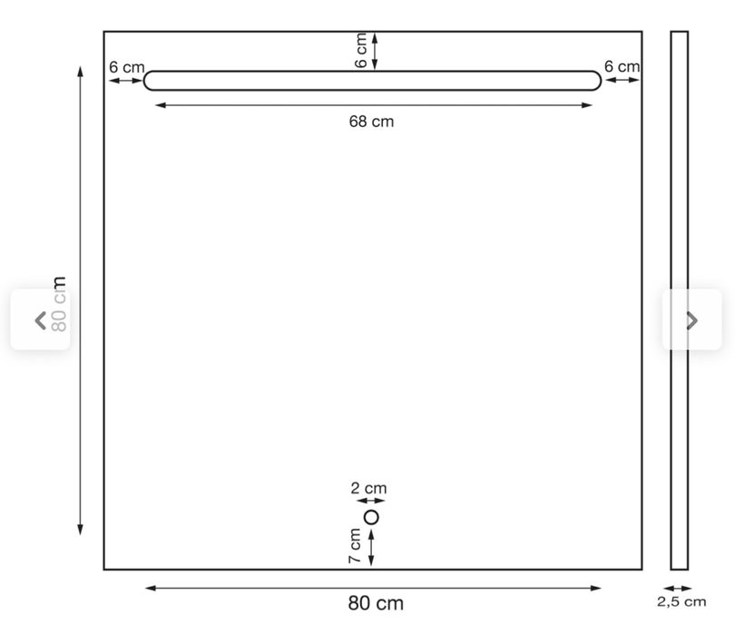 Espelho com iluminação RETROILUMINADO 80X80