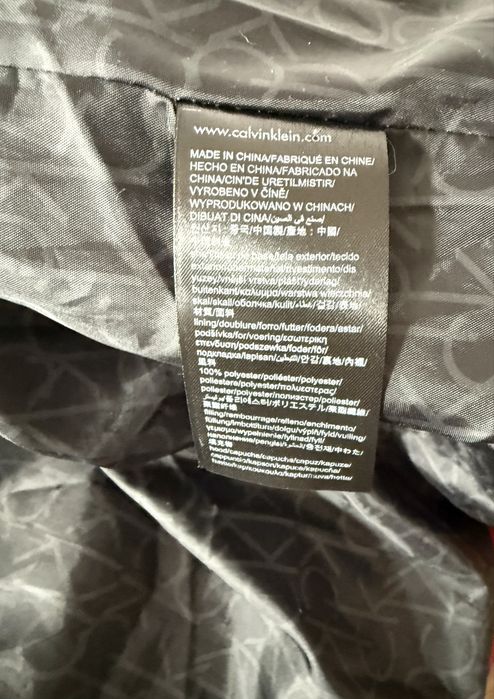 Calvin Klein Jeans Kurtka Puchowa L Czerwona Puch Pierze Zimowa Premium CK