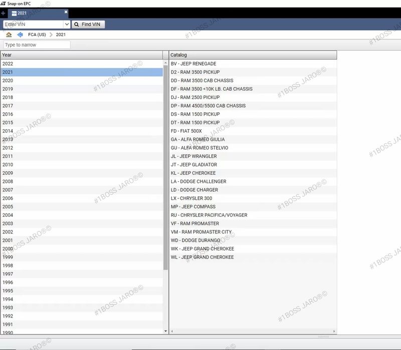 ONLINE GRUPA Chrysler Snap On EPC FCA EPC 2024 Globalny
