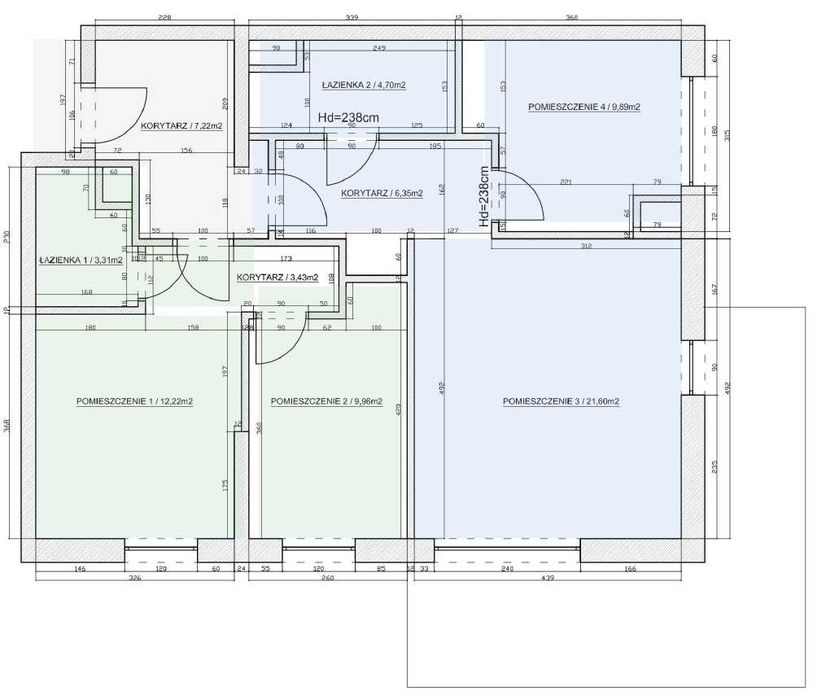Gdańsk Śródmieście | ECS | Montownia | 77,6 m² | 4 pokoje | 2 niezależne części | widok | balkon ok. 15 m²