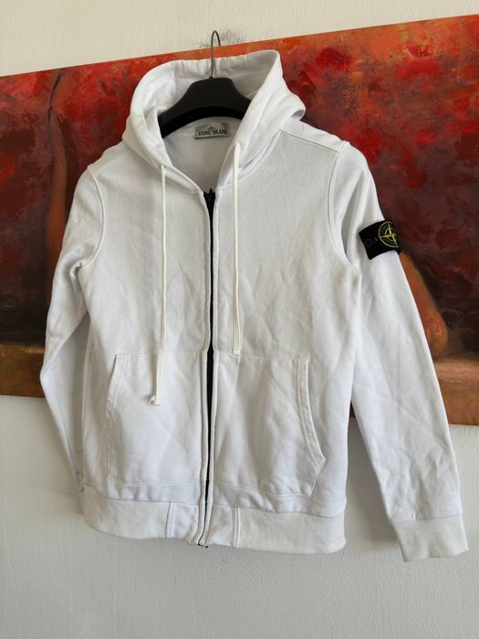Белый Худи Stone Island размер M