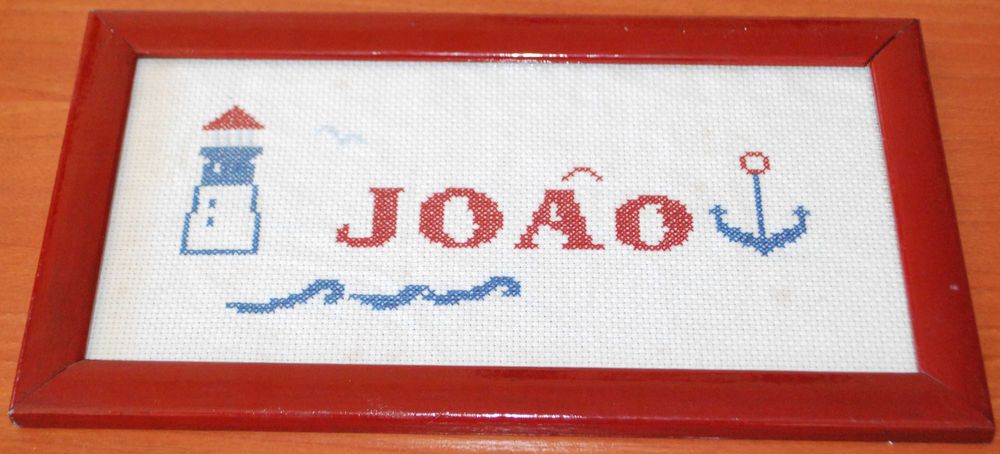 Quadro Ponto de Cruz nome JOÃO