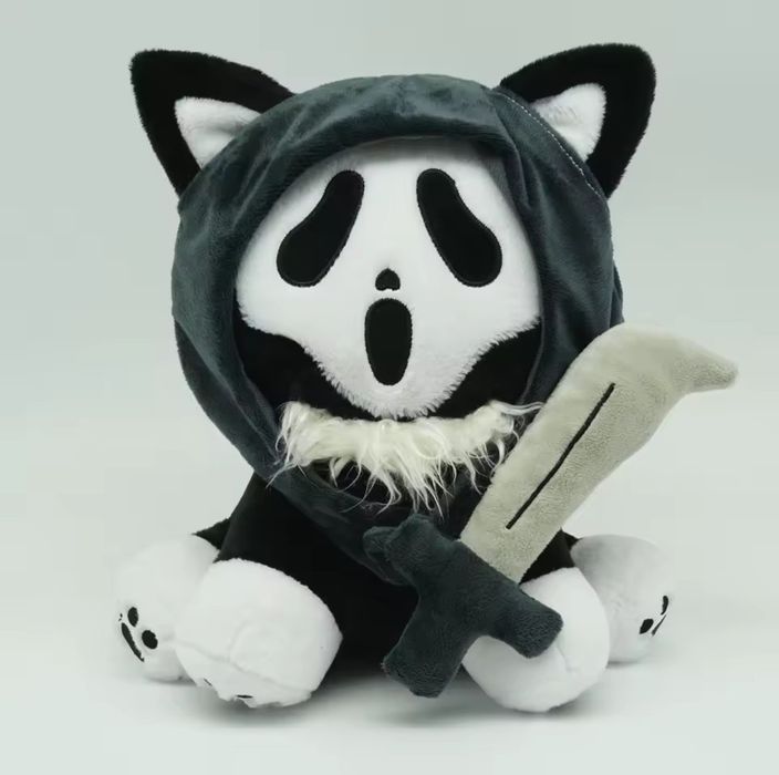 Мягкая игрушка кот призрачное лицо Крик scream 30 см гостфейс ghostface