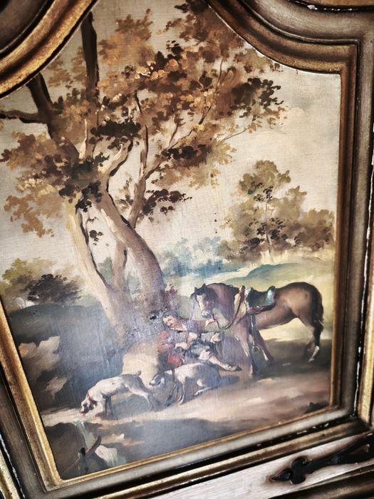 Móvel de Sala Vintage/Clássico com Pinturas à Mão (Cenas de caça)