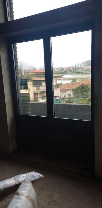 Porta Aluminio Vidro+Painel