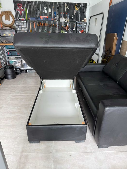 Sofá cama com chaise IKEA