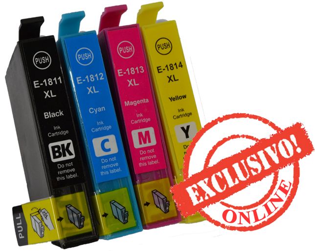 Set of 4 Compatible Epson Ink Cartridges T1811/2/3/4 (T1815) - 18 XL64586224470017120