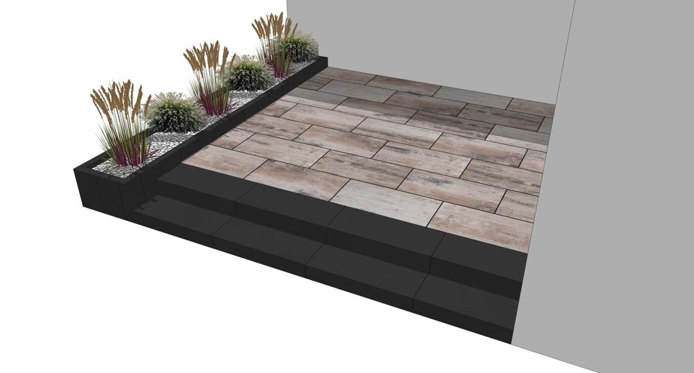 Palisada betonowa, krawężnik 100 cm grafit KURIER