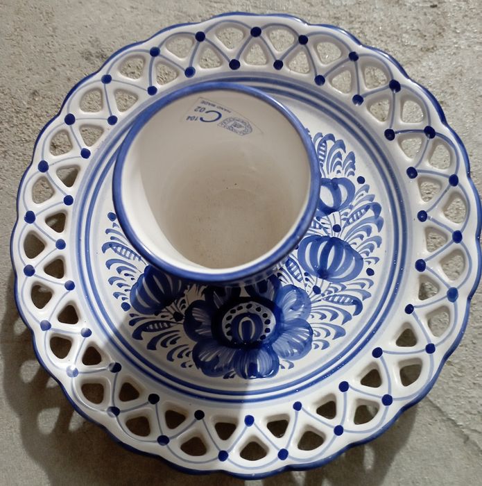 Conjunto de copo e prato de porcelana64861612056577121