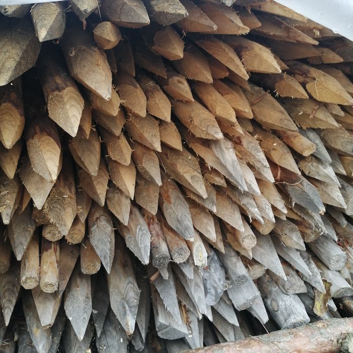 Pale kołki słupki  Okorowane!!!