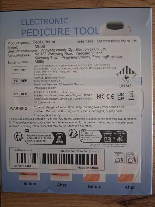 Elektryczny pediucure DO pielegnacji stóp