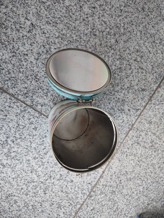 Puszka metalowa kuchenna na kawę retro 10 x 20