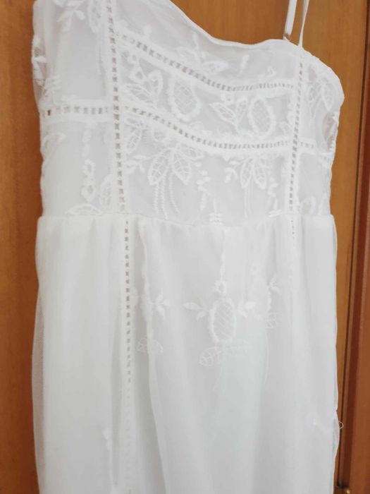 Vestido longo bordado