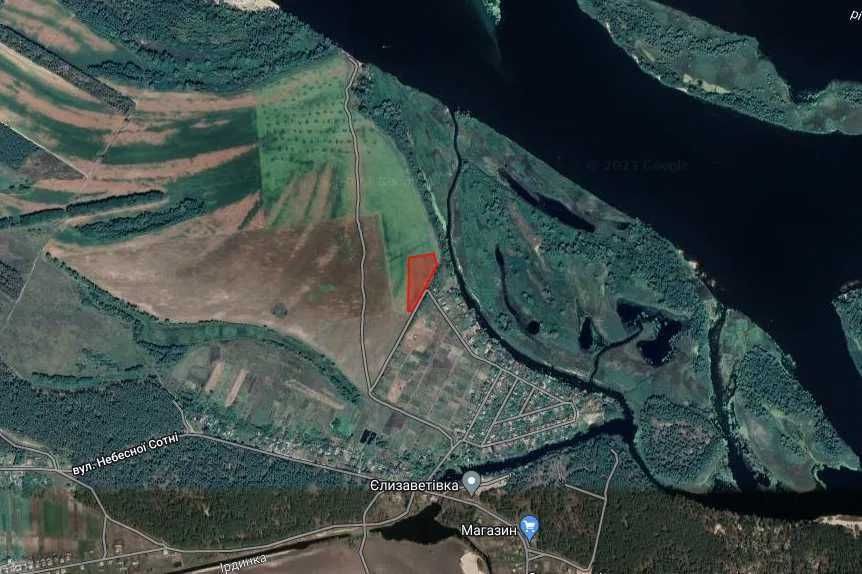 Продається дві ділянки з виходом на Дніпро в с. Єлизаветівка