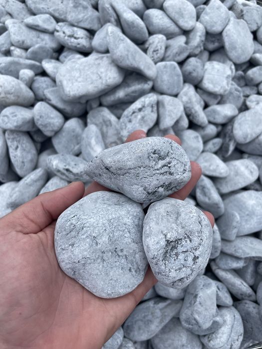 BŁĘKITNY OTOCZAK Grecki Kamień Ogrodowy Opaska Rabata Żwir Grys Thasos