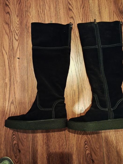 Ботфорды замшевые