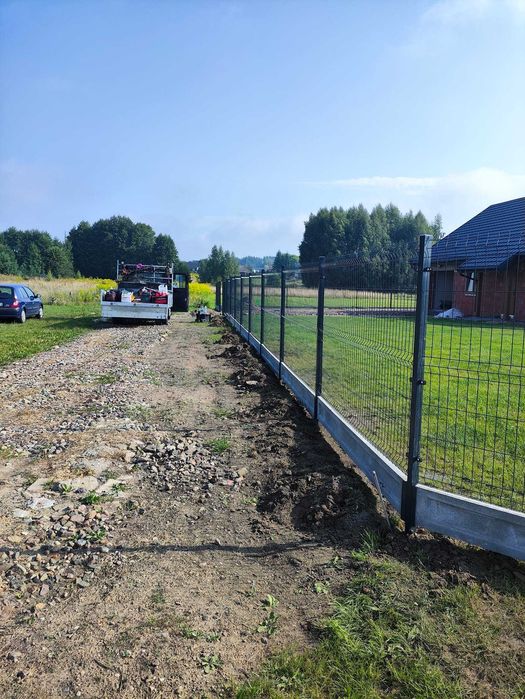 Ogrodzenie panelowe, panel 3d 123 cm, podmurówka, płot, bramy, furtki