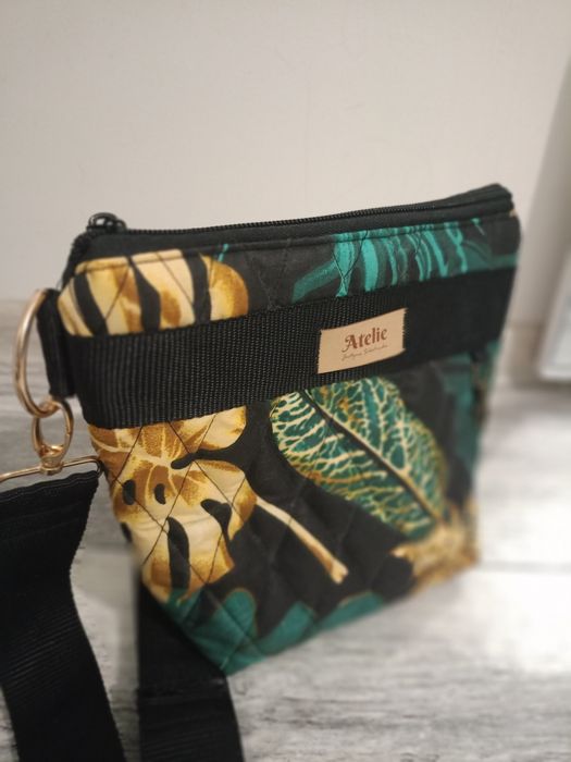 Torebka handmade w liście – szyta ręcznie Atelie Justyna Sokołowska